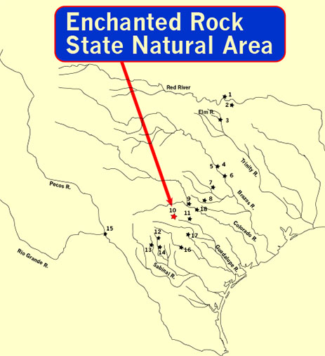Map Enchanted Rock State Natural Area
